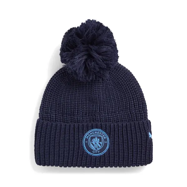 PUMA PUMA Manchester City Essentials Beanie Youth, Accessories, Navy/Light Blue, OSFA