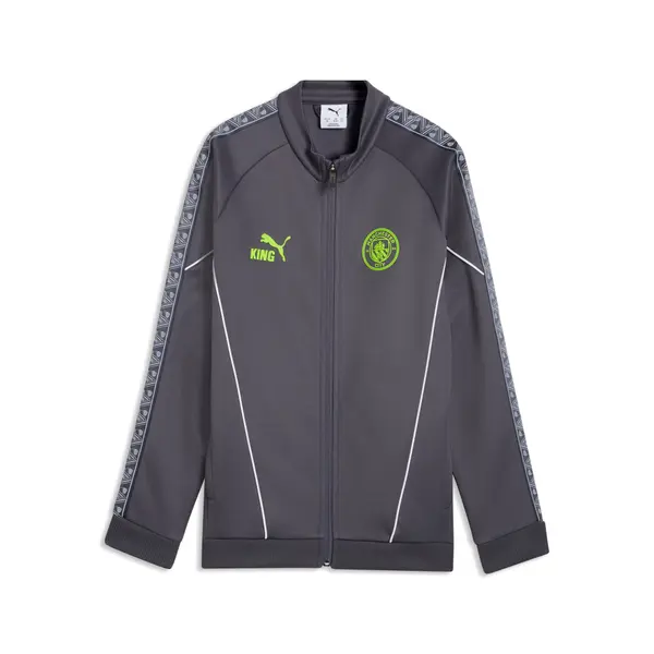 PUMA PUMA Manchester City KING Anthem Jacket Youth, Clothing, Galactic Gray/Pro Green, 15-16Y