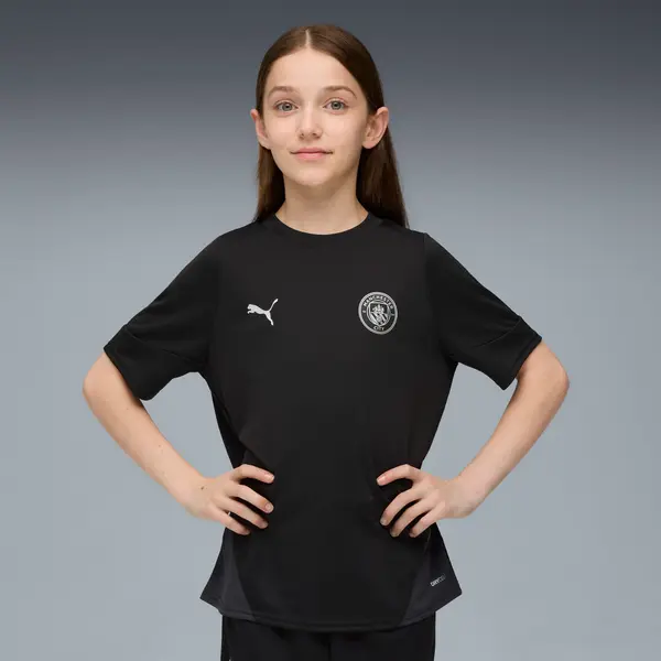 PUMA PUMA Manchester City Training Jersey Youth, Clothing, Black/Silver, 15-16Y