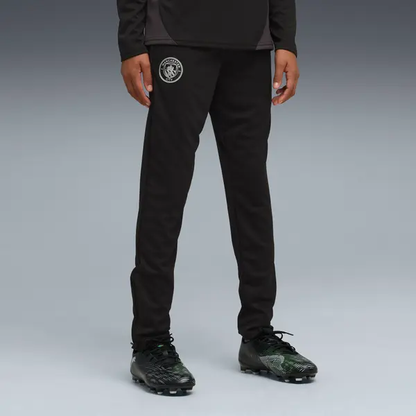 PUMA PUMA Manchester City Training Pants Youth, Clothing, Black/Silver, 15-16Y