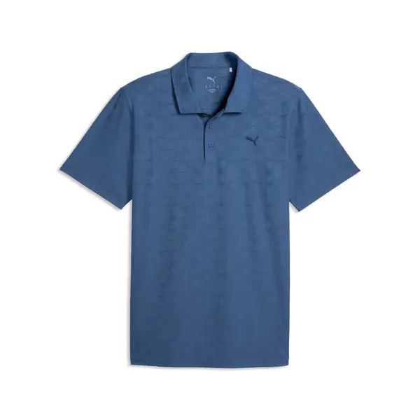 PUMA PUMA MATTR Deco Jacquard Golf Polo Men, Clothing, Dark Indigo, M