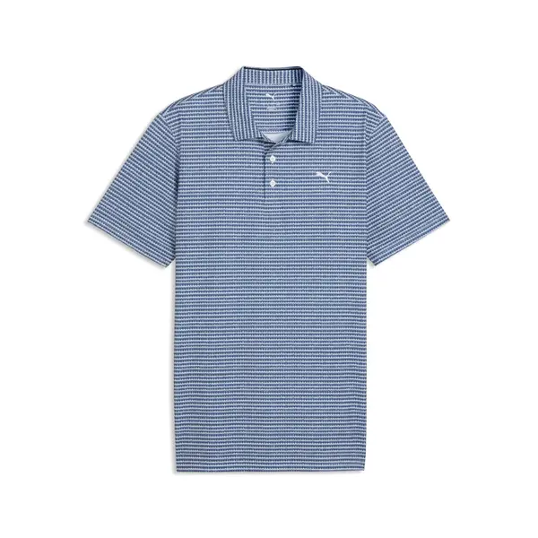 PUMA PUMA MATTR Stadium Golf Polo Men, Clothing, White Glow/Deep Navy, M