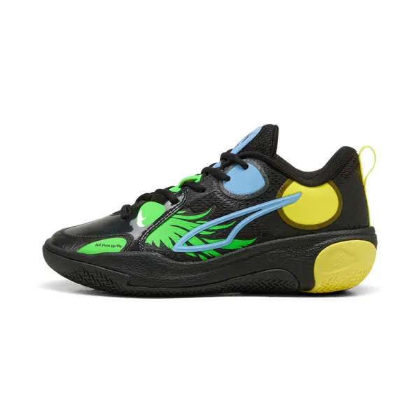 PUMA PUMA MB World.01 Basketball Shoes Youth, Shoes, Black/Lemon Crush, 35.5