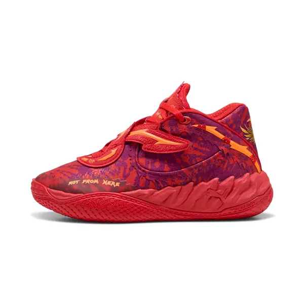PUMA PUMA MB.05 Crowd Surf Basketball Shoes Youth, Shoes, Red/Magenta Gleam/Orange Pes, 35.5