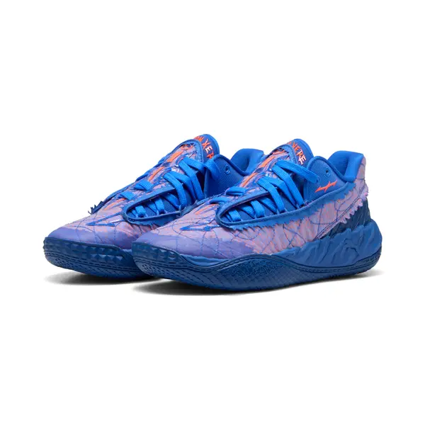 PUMA PUMA MB.05 Lo Basketball Shoes Youth, Shop, Bluemazing/Glowing Red, 35.5