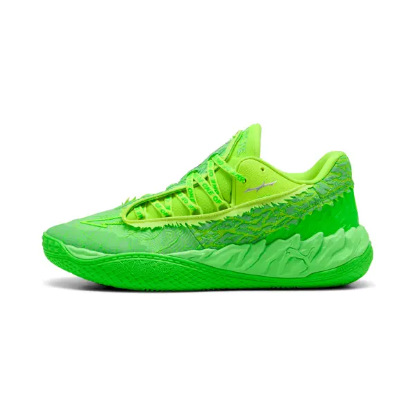 PUMA PUMA MB.05 Lo Flourish Basketball Shoes Unisex, Shoes, Green Pes/Yellow Pes, 44
