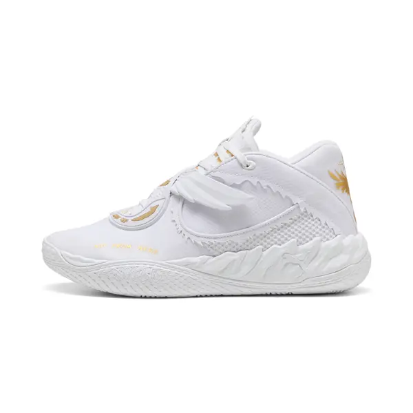 PUMA PUMA MB.05 Mist Basketball Shoes Unisex, Shoes, White/Gold, 44