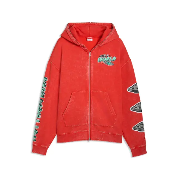 PUMA PUMA Melo World Zip Up Hoodie Men, Sport, Red, S