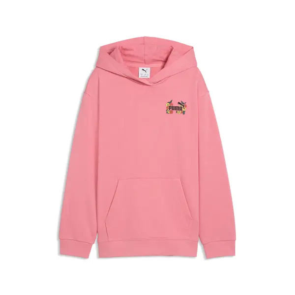 PUMA PUMA MID 90s Relaxed Graphic Hoodie Youth, Sweatshirts, Wild Pink, 15-16Y