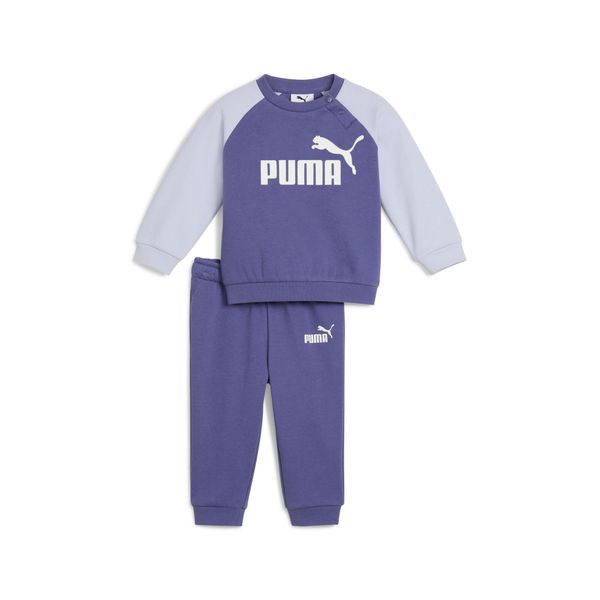 PUMA Puma Minicats Essentials Raglan Crew Shirt Set Toddler, Blue, Size 4-6M, Clothing