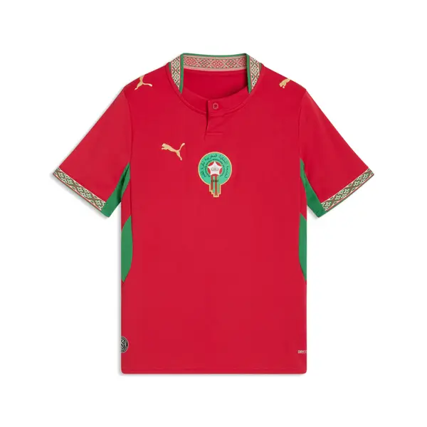 PUMA PUMA Morocco 2026 Home Jersey Youth, Football, Fast Red/Victory Gold, 15-16Y