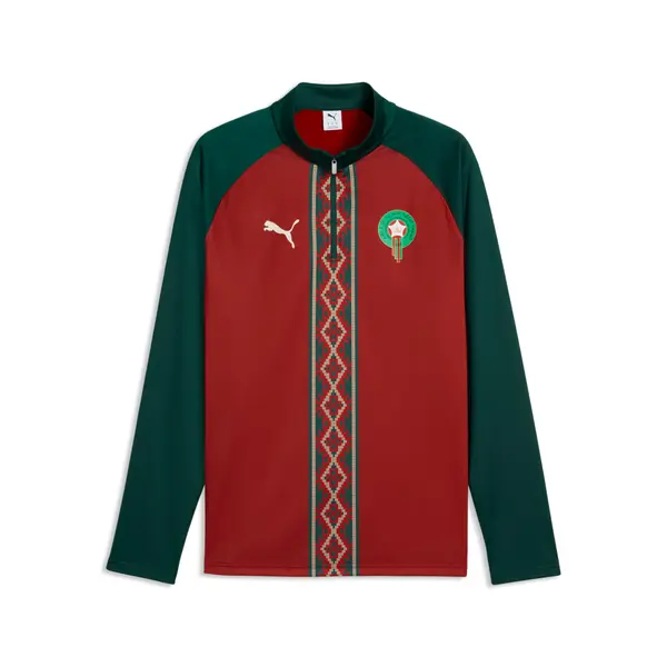 PUMA PUMA Morocco Warmup Quarter-Zip Top Men, Football, Dark Crimson/Dark Myrtle, S