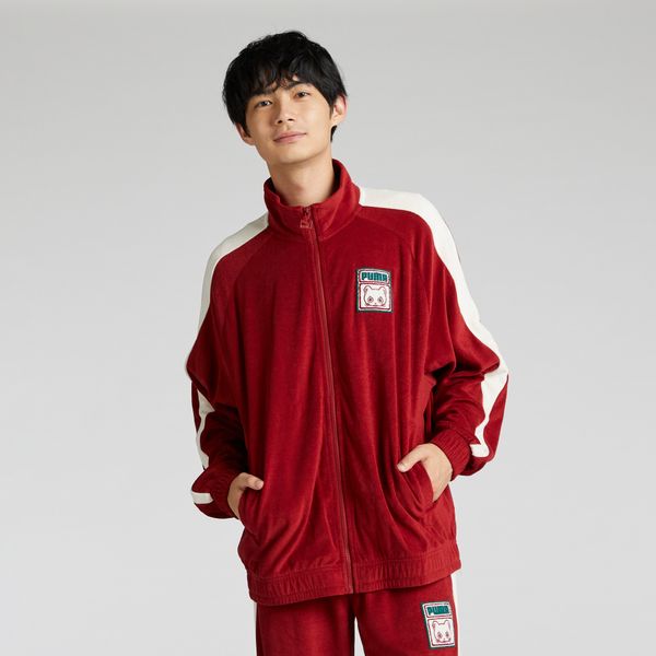 PUMA Puma NEKO Graphic Pile T7 Jacket Unisex, Red, Size M, Clothing