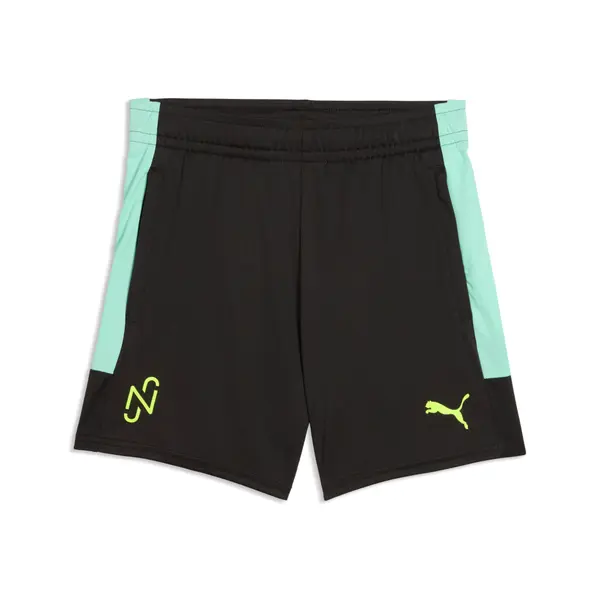 PUMA PUMA Neymar Jr. Creativity Training Shorts Youth, Shop, Black/Yellow Alert/Mint Jelly, 15-16Y