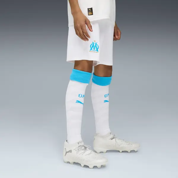 PUMA PUMA Olympique de Marseille 25/26 Shorts Youth, Clothing, White/Azure, 15-16Y