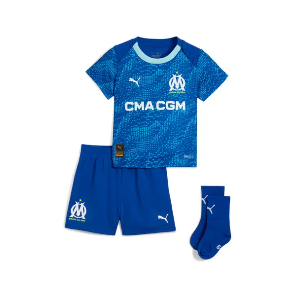 PUMA PUMA Olympique de Marseille 25/26 Third Babykit Toddler, Clothing, Vivid Blue/Azure, 4-6M