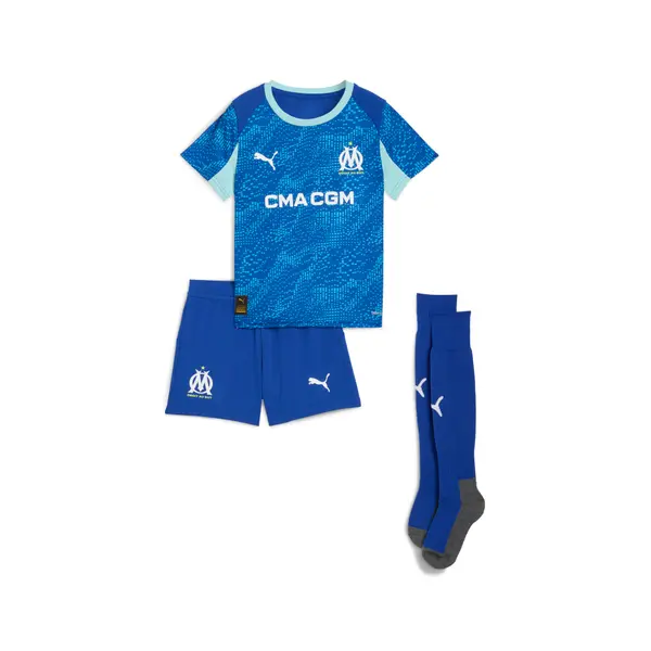 PUMA PUMA Olympique de Marseille 25/26 Third Minikit Kids, Clothing, Vivid Blue/Azure, 4-5Y