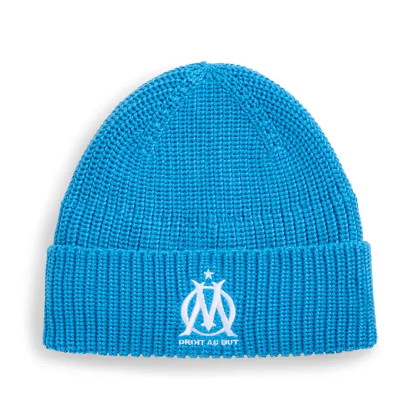 PUMA PUMA Olympique de Marseille Essentials Beanie Unisex, Sport, Azure/White, OSFA