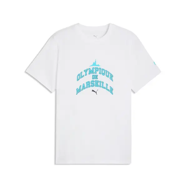 PUMA PUMA Olympique de Marseille FtblCulture Tee Men, Sport, White/New Navy, S