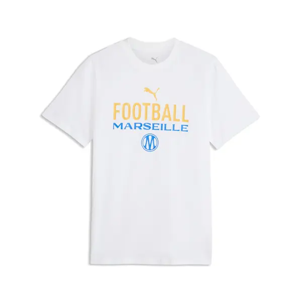PUMA PUMA Olympique de Marseille ftblCulture Tee Men, Sports, White/Royal, S