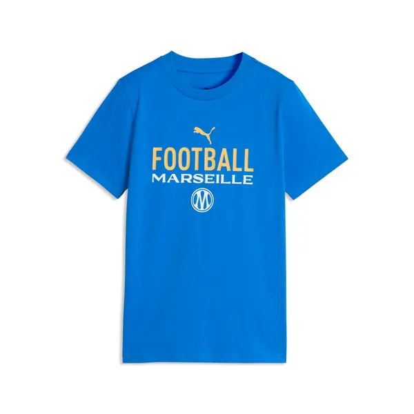 PUMA PUMA Olympique de Marseille ftblCulture Tee Youth, Shop, Royal/White, 15-16Y