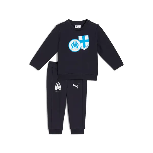 PUMA PUMA Olympique de Marseille FtblCulture Tracksuit Toddler, Clothing, Navy/White, 4-6M