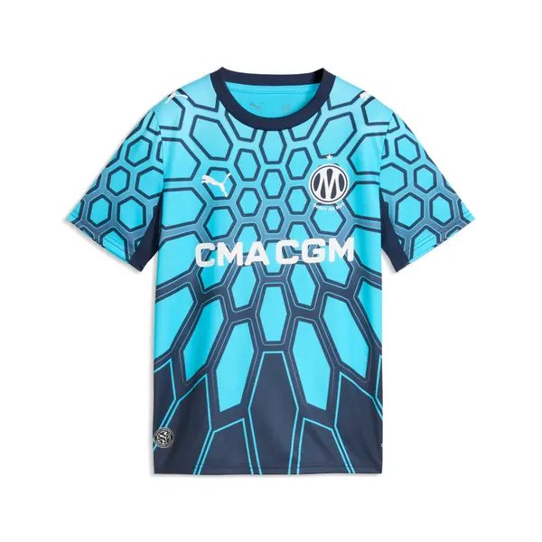 PUMA PUMA Olympique de Marseille Goalkeeper Jersey Youth, Sports, Bright Aqua/Club Navy, 15-16Y