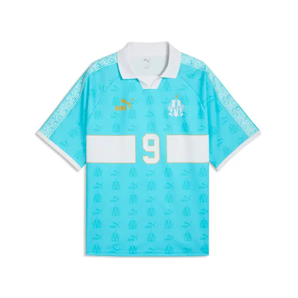 PUMA PUMA Olympique de Marseille KING Retro Jersey Men, Football, Aqua/White, S