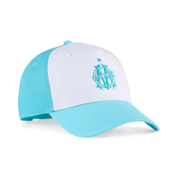 PUMA PUMA Olympique de Marseille KING Trucker Cap, Football, White/Aqua, OSFA