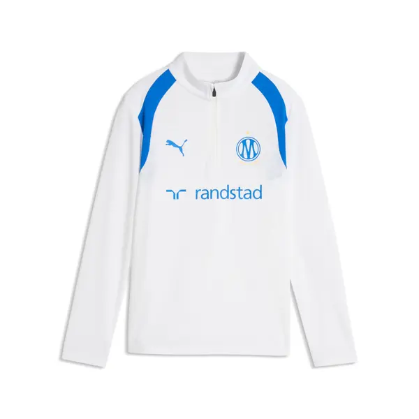 PUMA PUMA Olympique de Marseille Quarter-Zip Training Top Youth, Age, White/Royal, 15-16Y