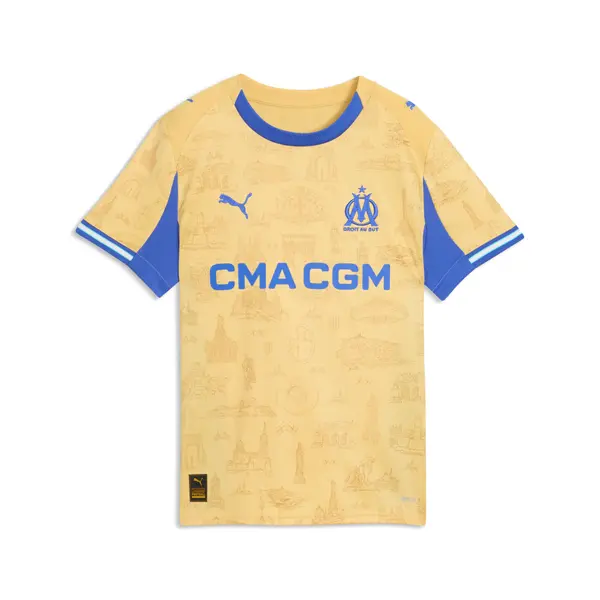 PUMA PUMA Olympique de Marseille Special Edition Jersey Youth, Shop, Light Gold/Royal Sapphire, 15-16Y