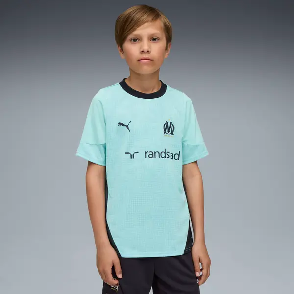 PUMA PUMA Olympique de Marseille Training Jersey Youth, Clothing, Safe Lake/New Navy, 15-16Y