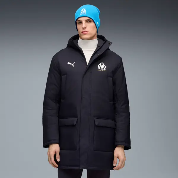 PUMA PUMA Olympique de Marseille Training Winter Jacket Men, Clothing, Navy/White, S