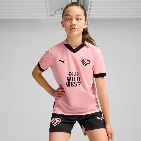 PUMA Puma Palermo F.C. 24/25 Home Jersey Youth, Pink, Size 7-8Y, Clothing