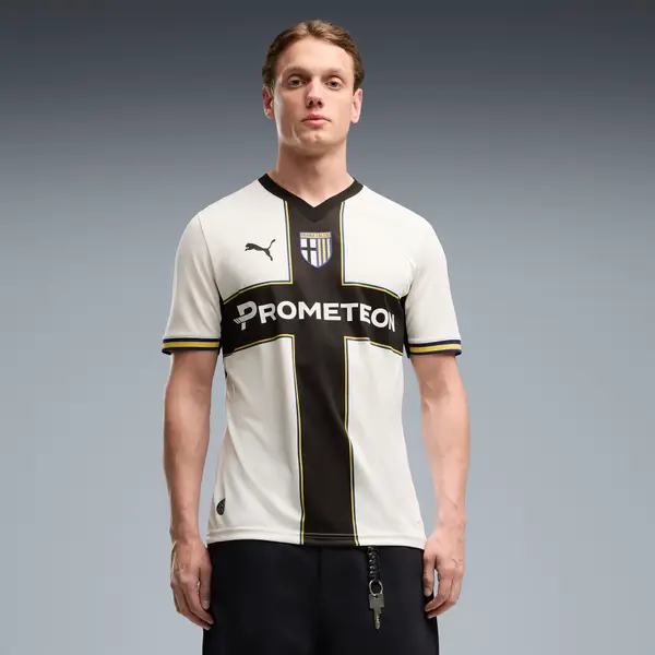 PUMA PUMA Parma Calcio 1913 Home Jersey Men, Clothing, Warm White/Black, S