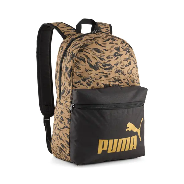 PUMA PUMA Phase All-Over Print 22L Backpack, Accessories, Black/Gold No. Logo, OSFA