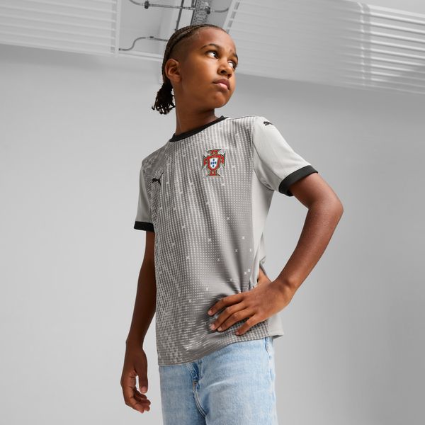 PUMA Puma Portugal 2025 Short Sleeves Goalkeeper Jersey Youth, Gray, Size 7-8Y, Clothing