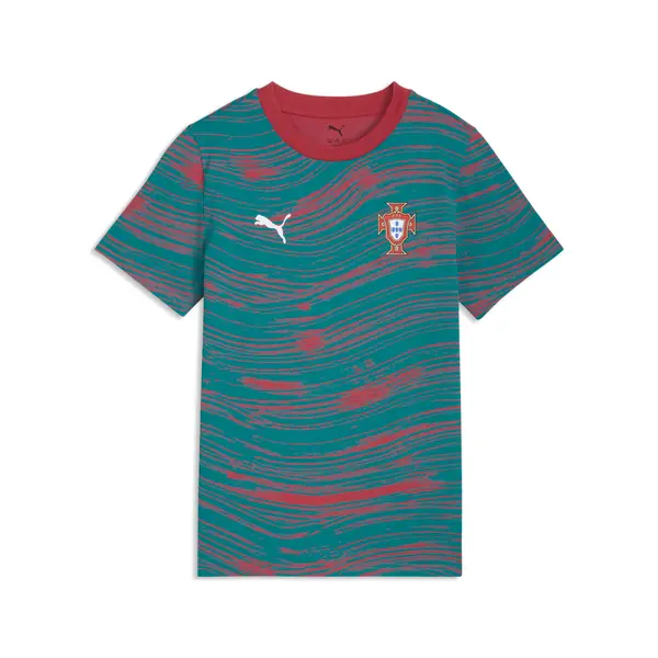PUMA PUMA Portugal ftblCulture Printed Tee Youth, Football, Club Red/Green Lagoon, 15-16Y
