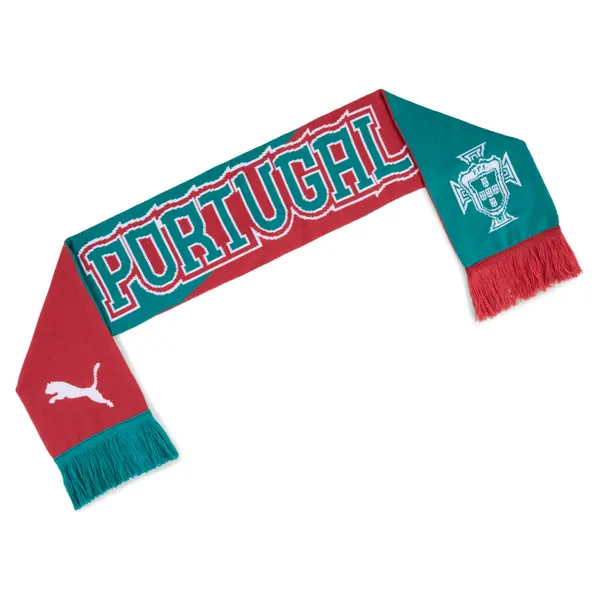 PUMA PUMA Portugal ftblCulture Scarf, Football, Club Red/Green Lagoon, OSFA