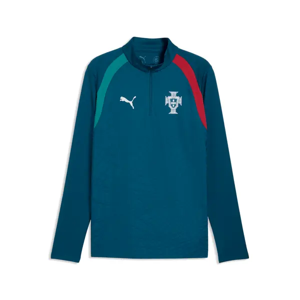 PUMA PUMA Portugal Training Quarter-Zip Top Men, Football, Ocean Tropic/Silver Mist, S