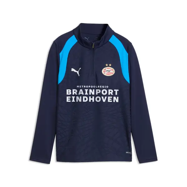 PUMA PUMA PSV Eindhoven Quarter-Zip Training Top Youth, Age, Navy/Ocean Dive, 15-16Y