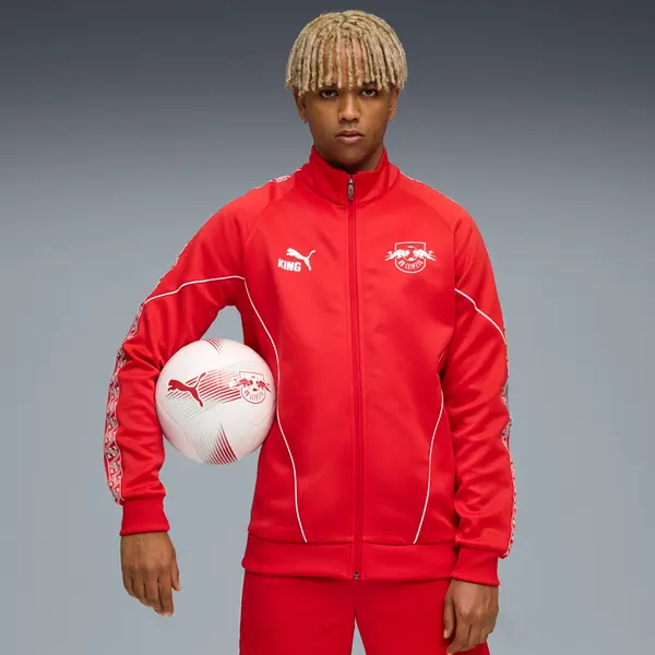 PUMA PUMA RB Leipzig KING Anthem Jacket Men, Clothing, Red/White, S