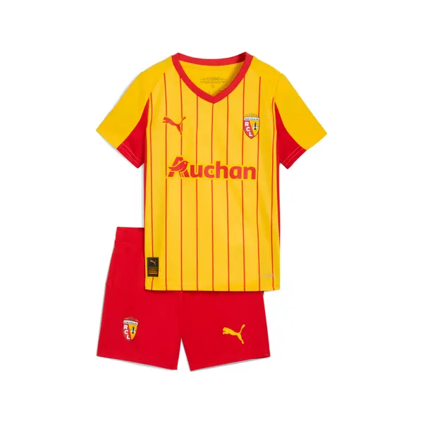 PUMA PUMA RC Lens 25/26 Home Minikit Kids, Clothing, Pelé Yellow/Red, 4-5Y