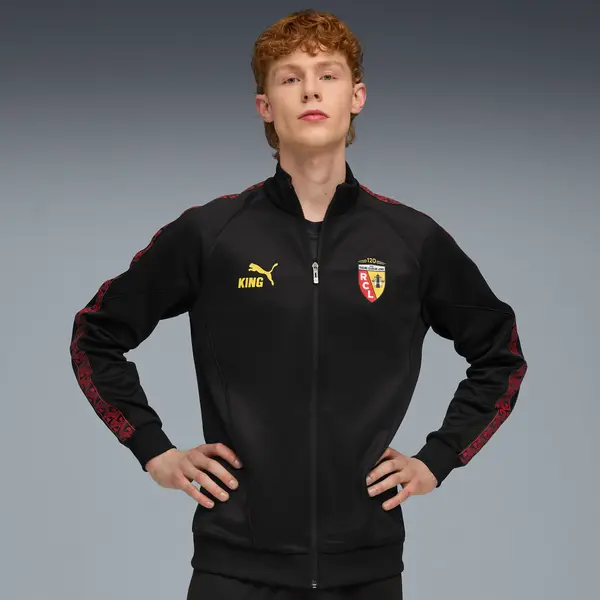PUMA PUMA RC Lens KING Anthem Jacket Men, Clothing, Black/Pelé Yellow, S