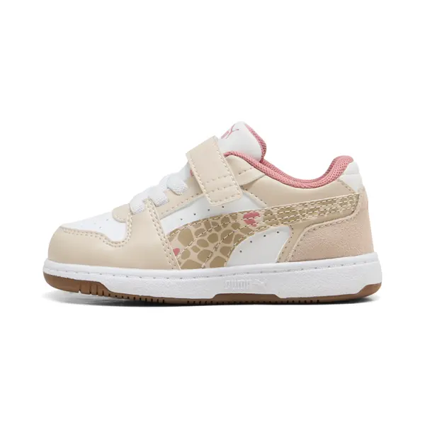 PUMA PUMA Rebound Slam Winter Safari Sneakers Toddlers, Shoes, Silver Fog/Birch/White, 19