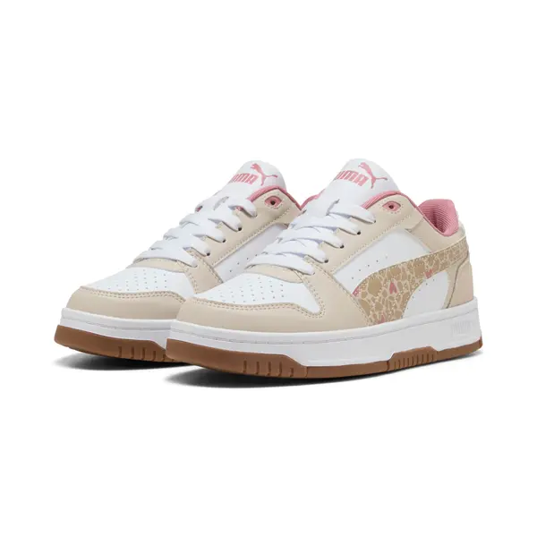 PUMA PUMA Rebound Slam Winter Safari Sneakers Youth, Age, Silver Fog/Birch/White, 35.5