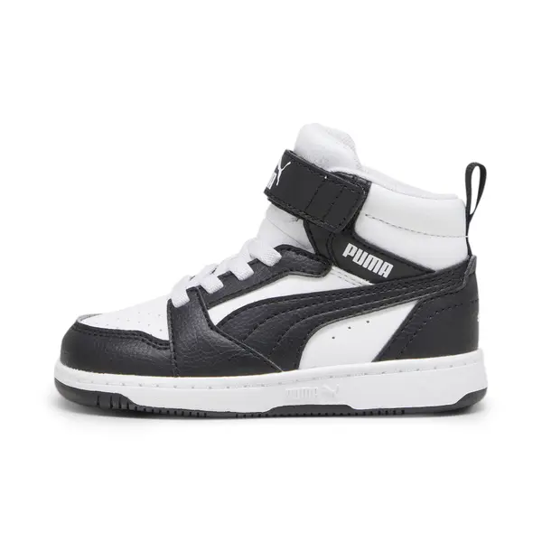 PUMA PUMA Rebound V6 Mid Toddlers' Sneakers, Shoes, White/Black/Shadow Gray, 19