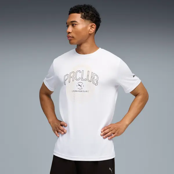 PUMA PUMA Run Club Graphic Tee Men, Clothing, White, S
