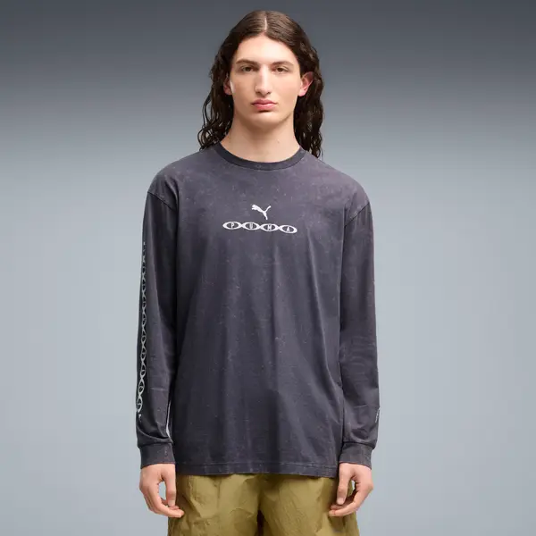 PUMA PUMA Run Culture Collective Long Sleeve Graphic Tee Men, Clothing, Inky Depths, S