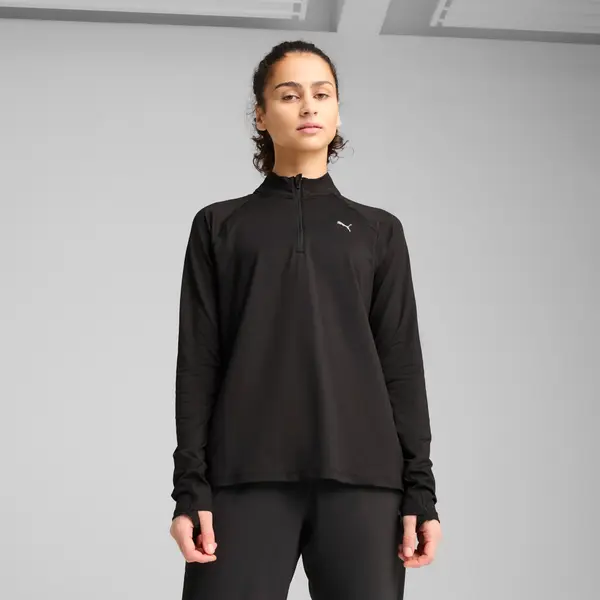 PUMA PUMA RUN VELOCITY CLOUDSPUN Quarter-Zip Top Women, Clothing, Black, 3XL
